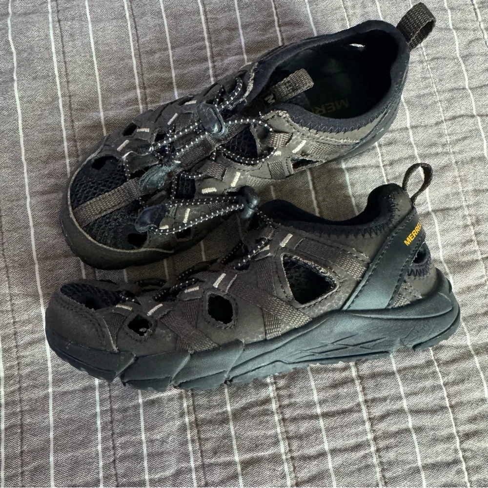 Merrell Kids Hydro Shandal ChopRock Water Sandals Black Brown Boys Size‎ 13